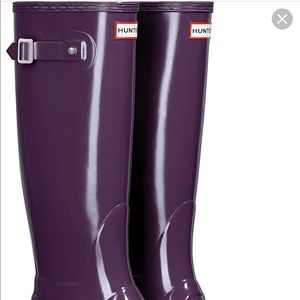 Glossy Purple Hunter Boots